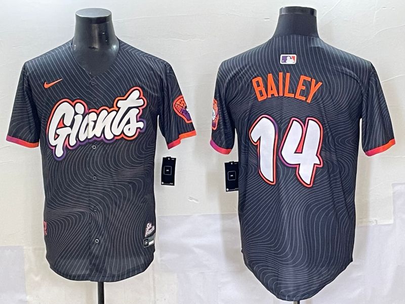 Men 2025 San Francisco Giants 14 Bailey Black Joint Name Nike MLB Jersey style 1